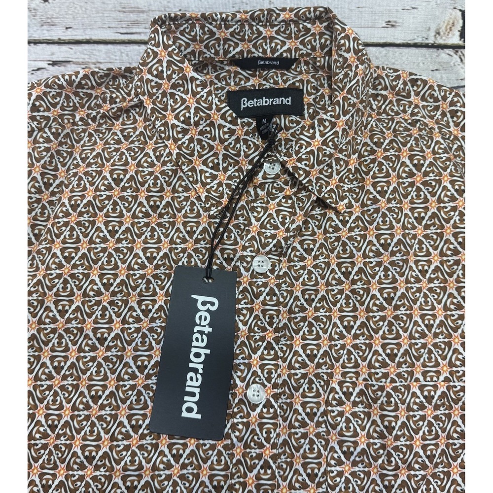 BETABRAND - POOP EMOJI MEME Viral Print Mens Medium Shirt 100% Cotton NWT